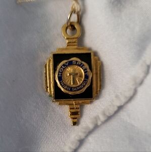 Gold and Black High School Pendant Holy Spirit Jewelry